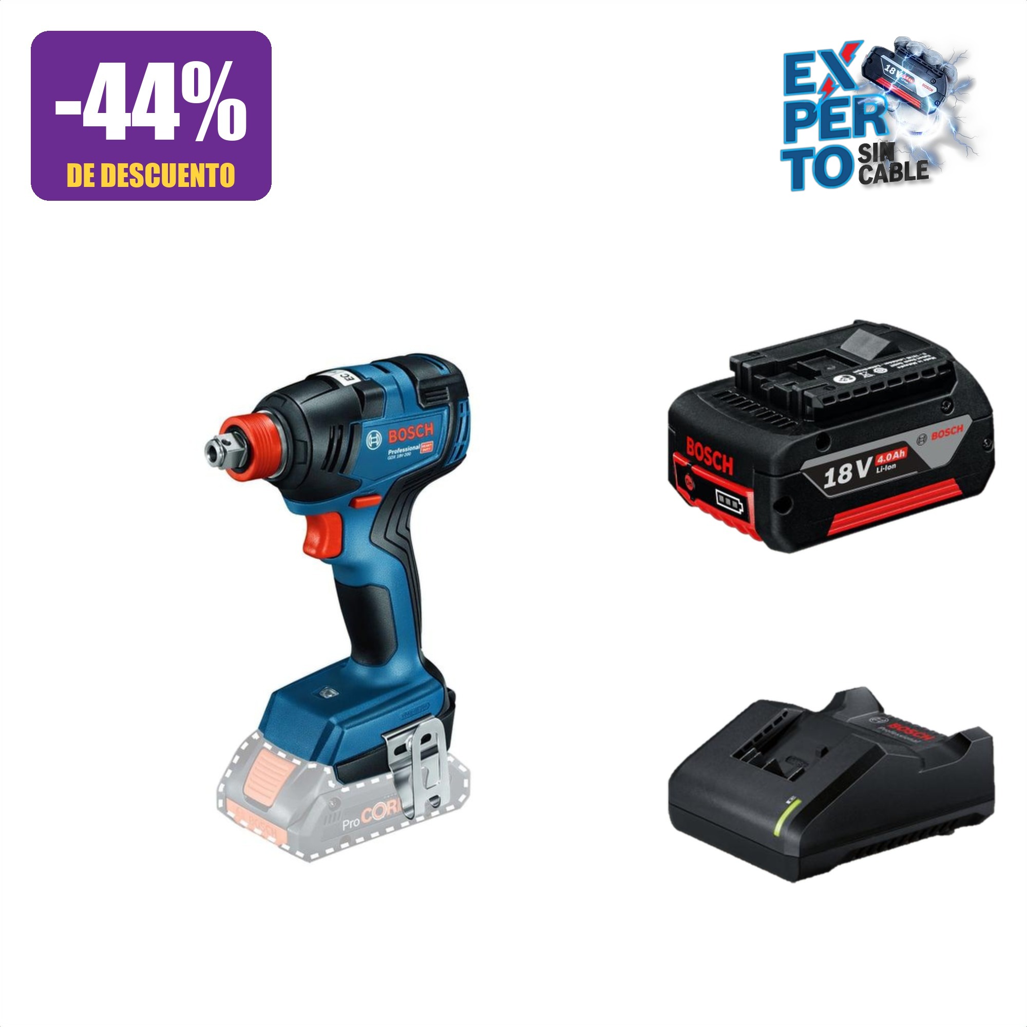 Combo Bosch GDR220 Experto sin cable