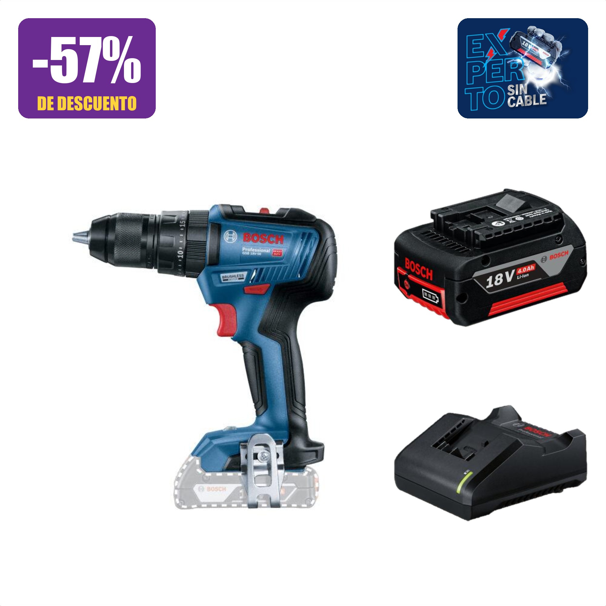 Combo GSB 18V-65 Bosch Professional