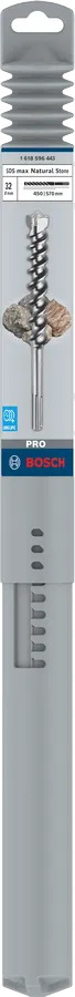 BROCA PRO SDS MAX-9 NATURAL STONE 32 X 450 X 570 MM BOSCH PROFESSIONAL - Imagen 2