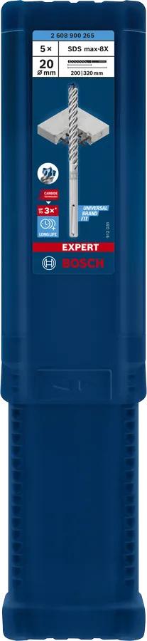 BROCAS PARA MARTILLO EXPERT SDS MAX-8X 1/2 X 16 X 21 BOSCH PROFESSIONAL - Imagen 2