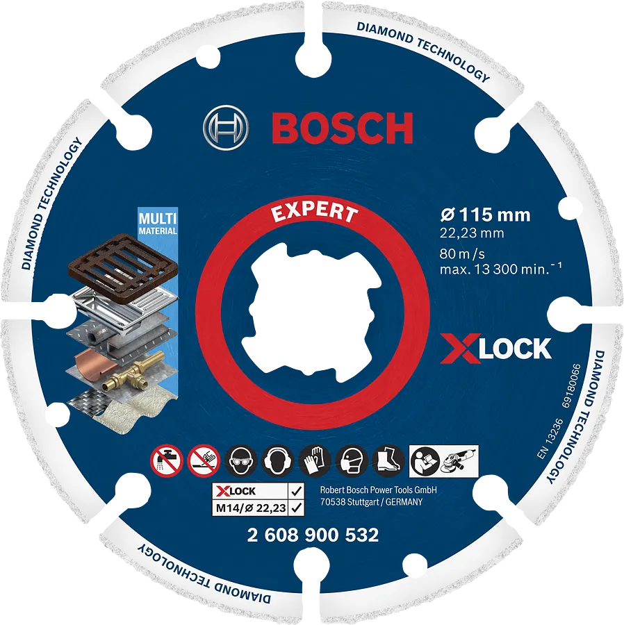 DISCO DE CORTE EXPERT DIAMOND METAL WHEEL CON X-LOCK 115 X 22 23 MM BOSCH PROFESSIONAL