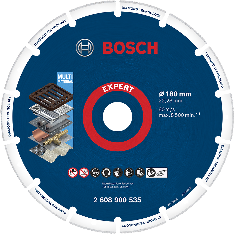 DISCO DE CORTE DE TAMAÑO GRANDE EXPERT DIAMOND METAL WHEEL DE 230 X 22 23 MM BOSCH PROFESSIONAL