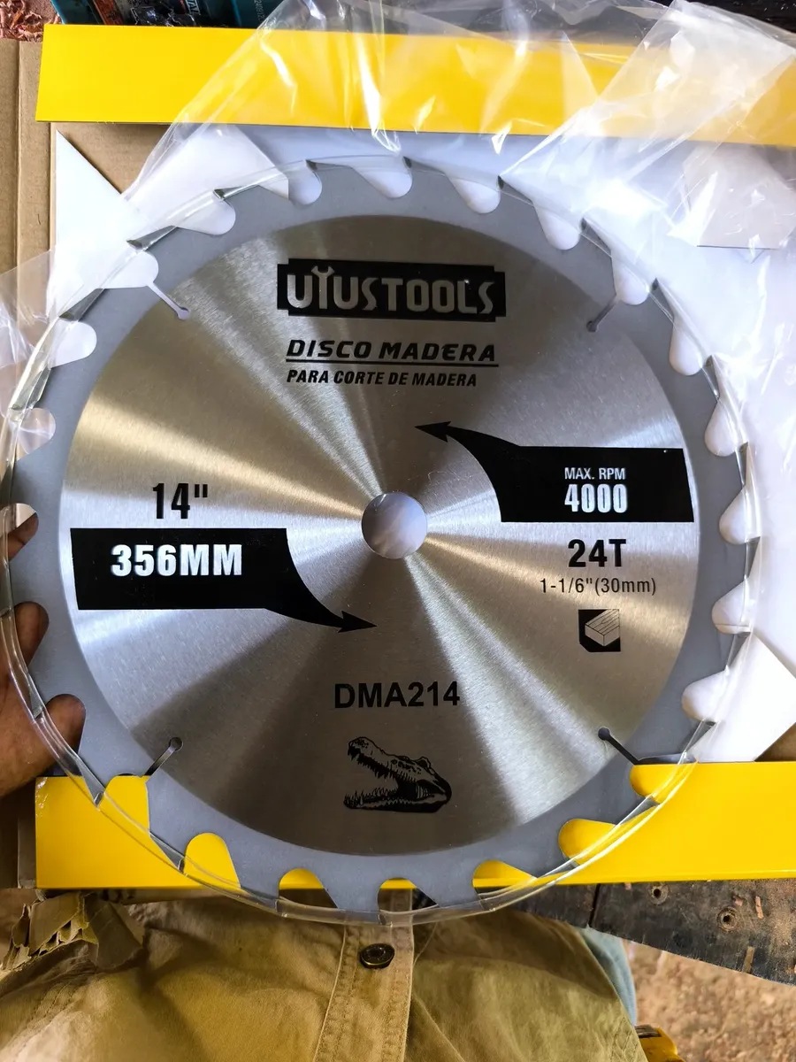 Sierra circular tungsteno para madera 14" x 24t uyustools
