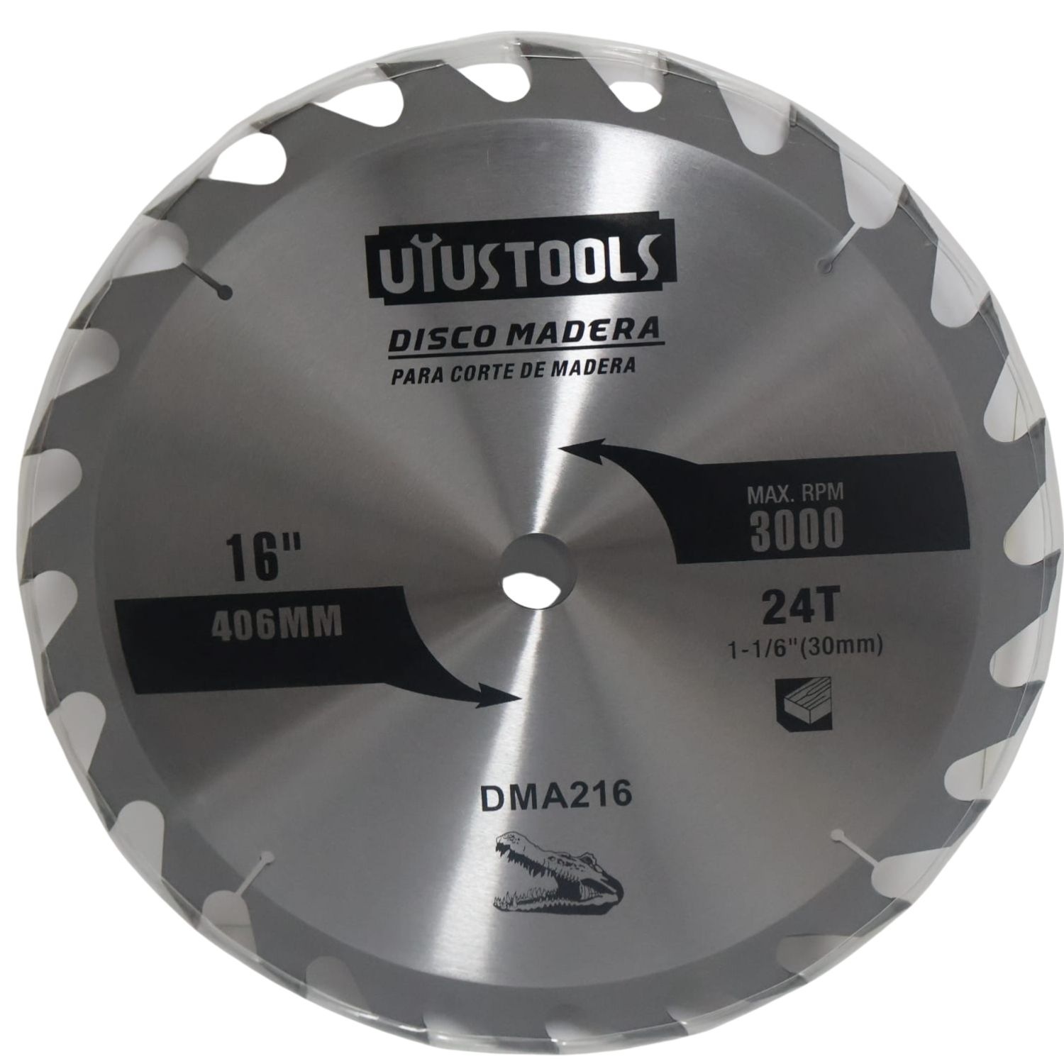 Sierra circular tungsteno para madera 16" x 24t uyustools