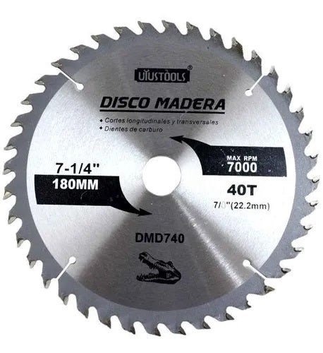 Sierra circular tungsteno para madera 7" x 40" uyustools
