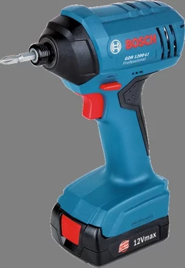 Atornillador de impacto inalámbrico 12v cte 1/4" 0-3300 ipm 100nm 2 baterías 2amp bosch