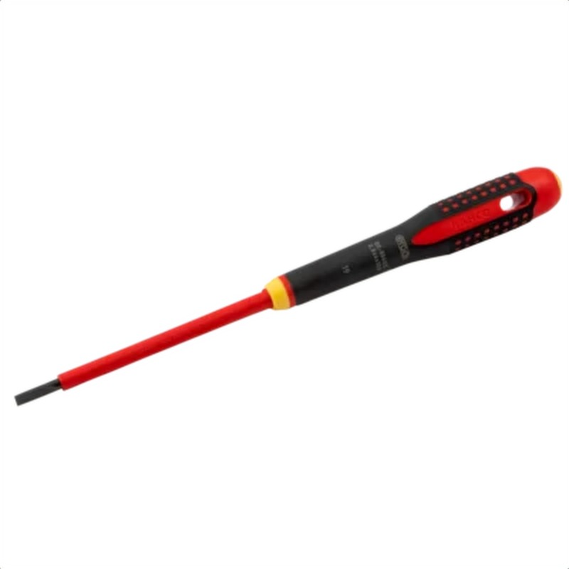 Destornillador ranurado aislado vde ergo™ con mango de tres componentes, 1,2 mm x 6,5 mm x 150 mm bahco be-8255s