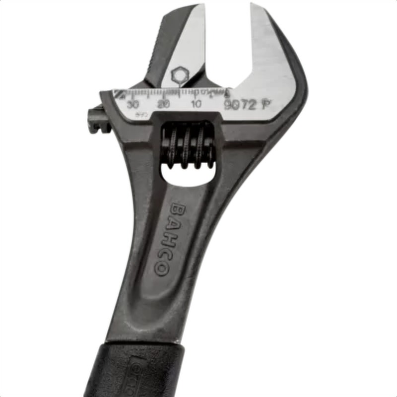 Llave ajustable "inglesa" fosfatada con mango de goma ergo™, moleta central y mordaza reversible - 35 mm 9073 p bahco 9073p