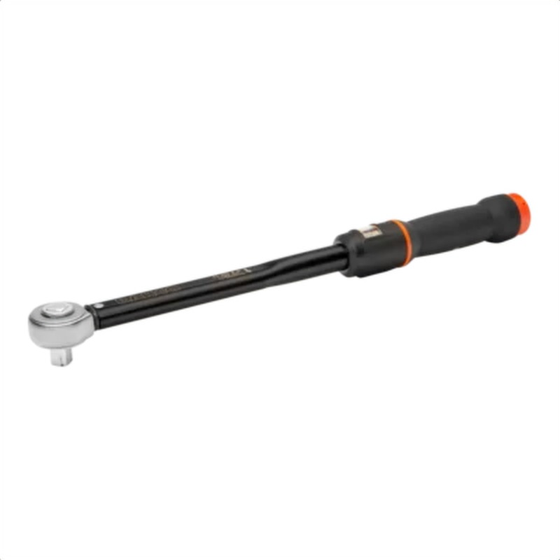 Llave dinamométrica mecánica de disparo ajustable con visor y cabeza de carraca fija con cuadradillo pasante bahco 74wr-200