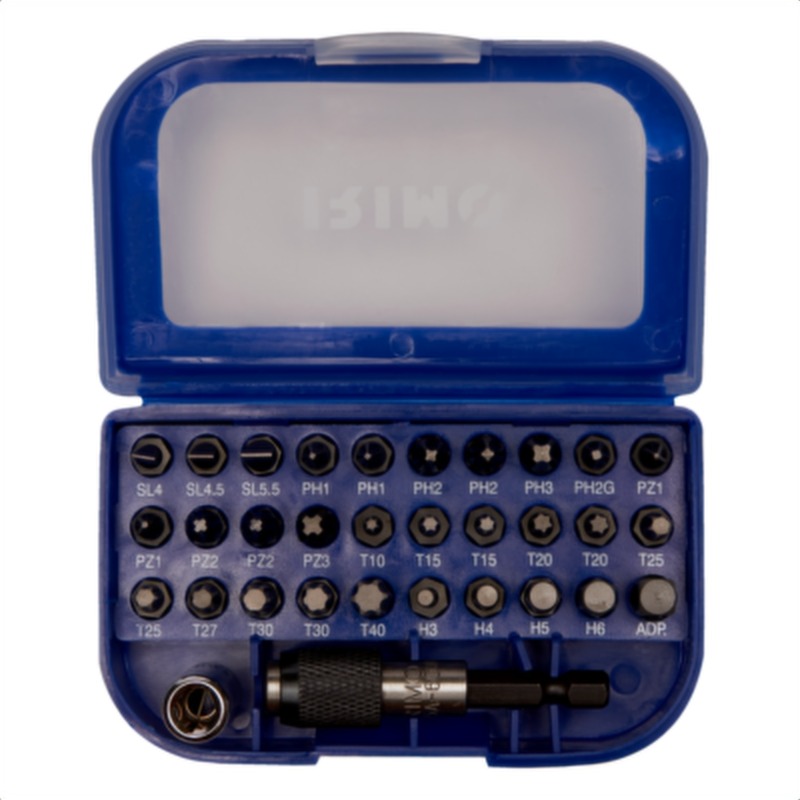 Juego de 32 puntas de 1/4" con adaptador y copa irimo 475-32-1
