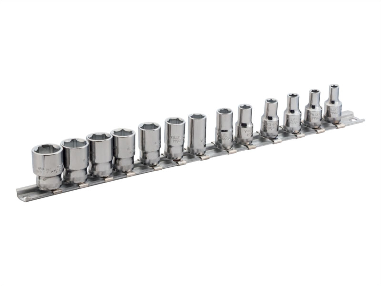 Llave copa juego sola cuadrante 1/4 de 4 a 14 mm 13 piezas en riel bahco