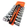 Llave copa juego cuadrante 1/2 17pzas 10 mm - 25 mm organizador bahco
