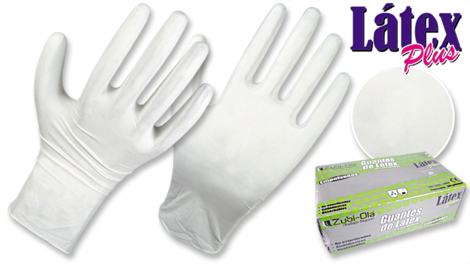 Guante latex uso medical 100 unidades zubiola