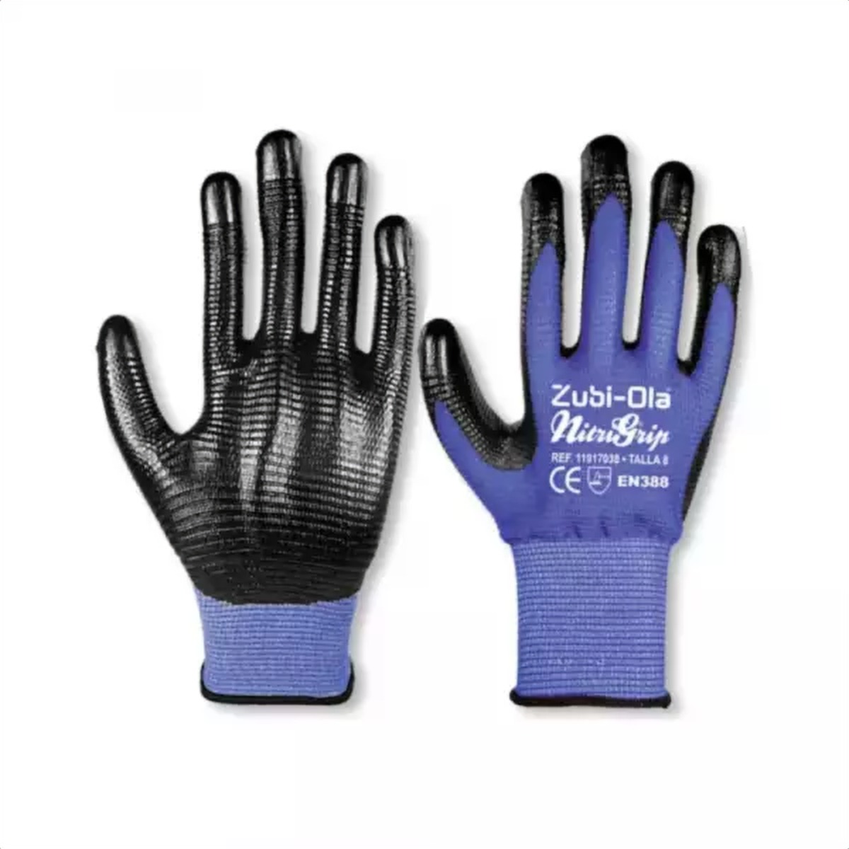Guante nitrilo nailon talla 8 zubiola