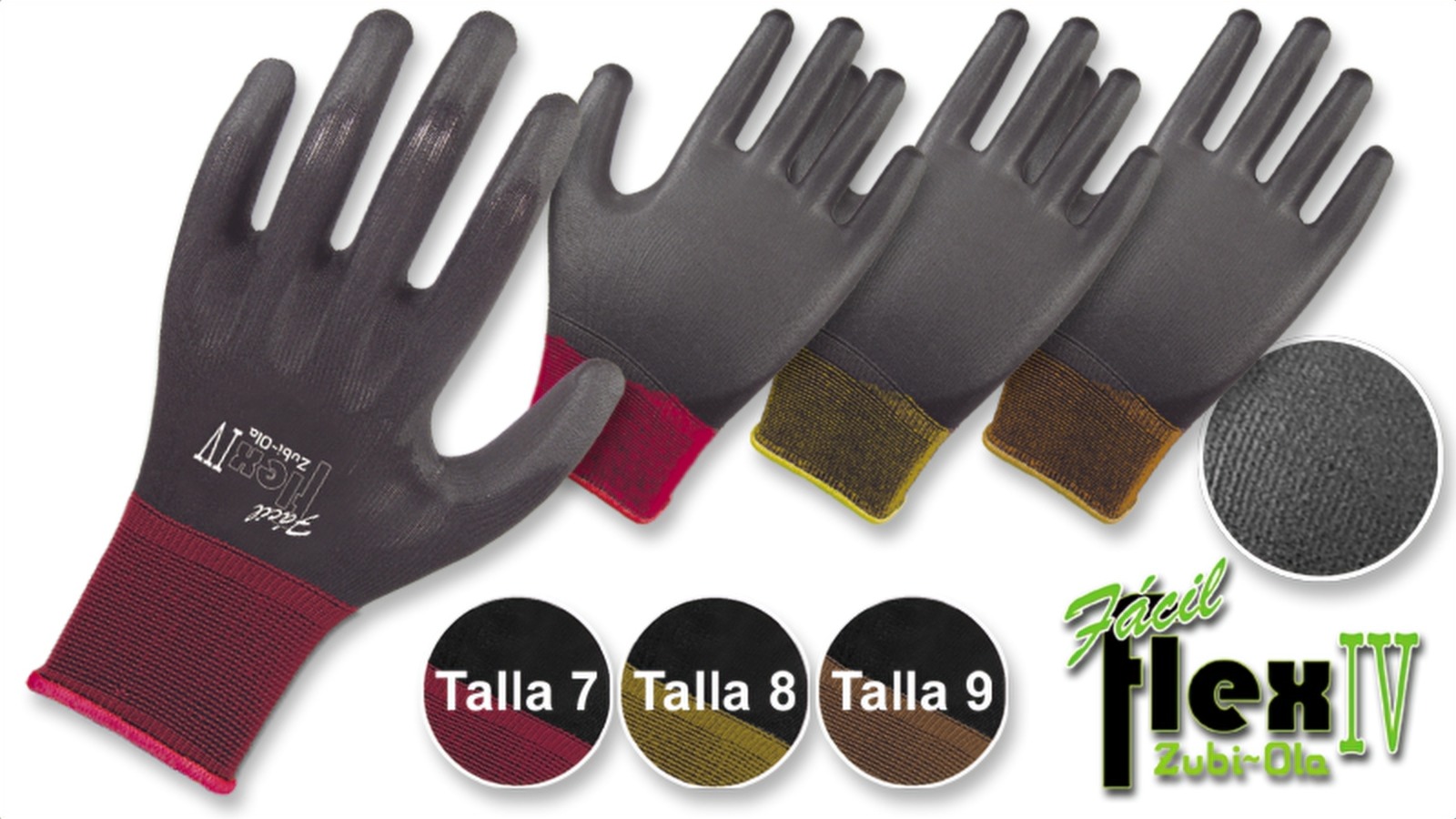 Guante poliuretano nailon t7 zubiola