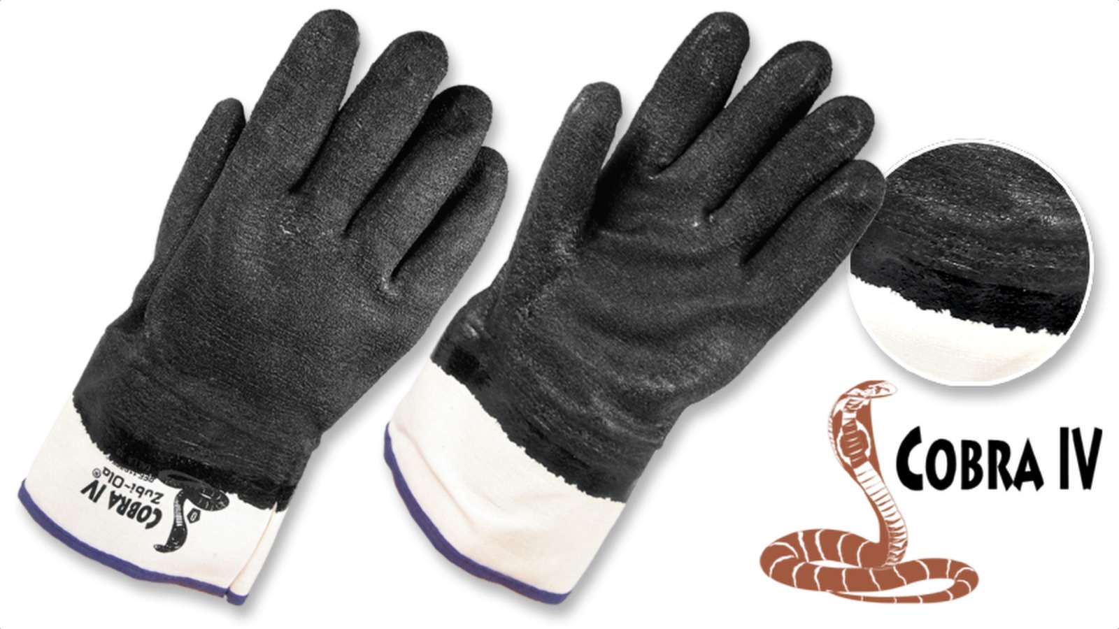 Guante neopreno negro cobra iv zubiola