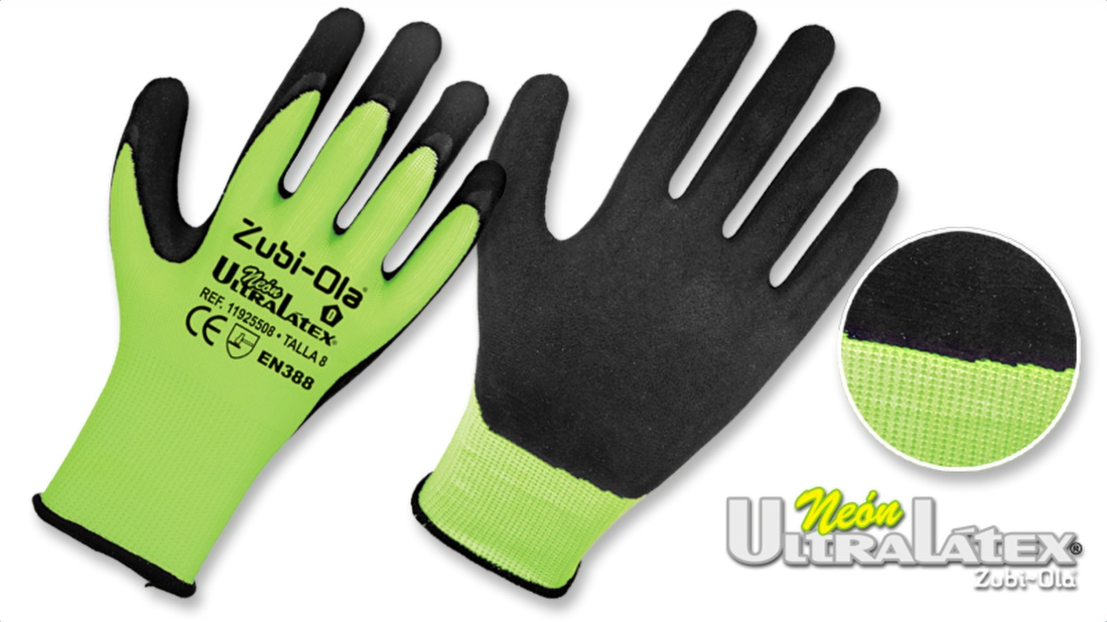 Guante latex nailon zubiola