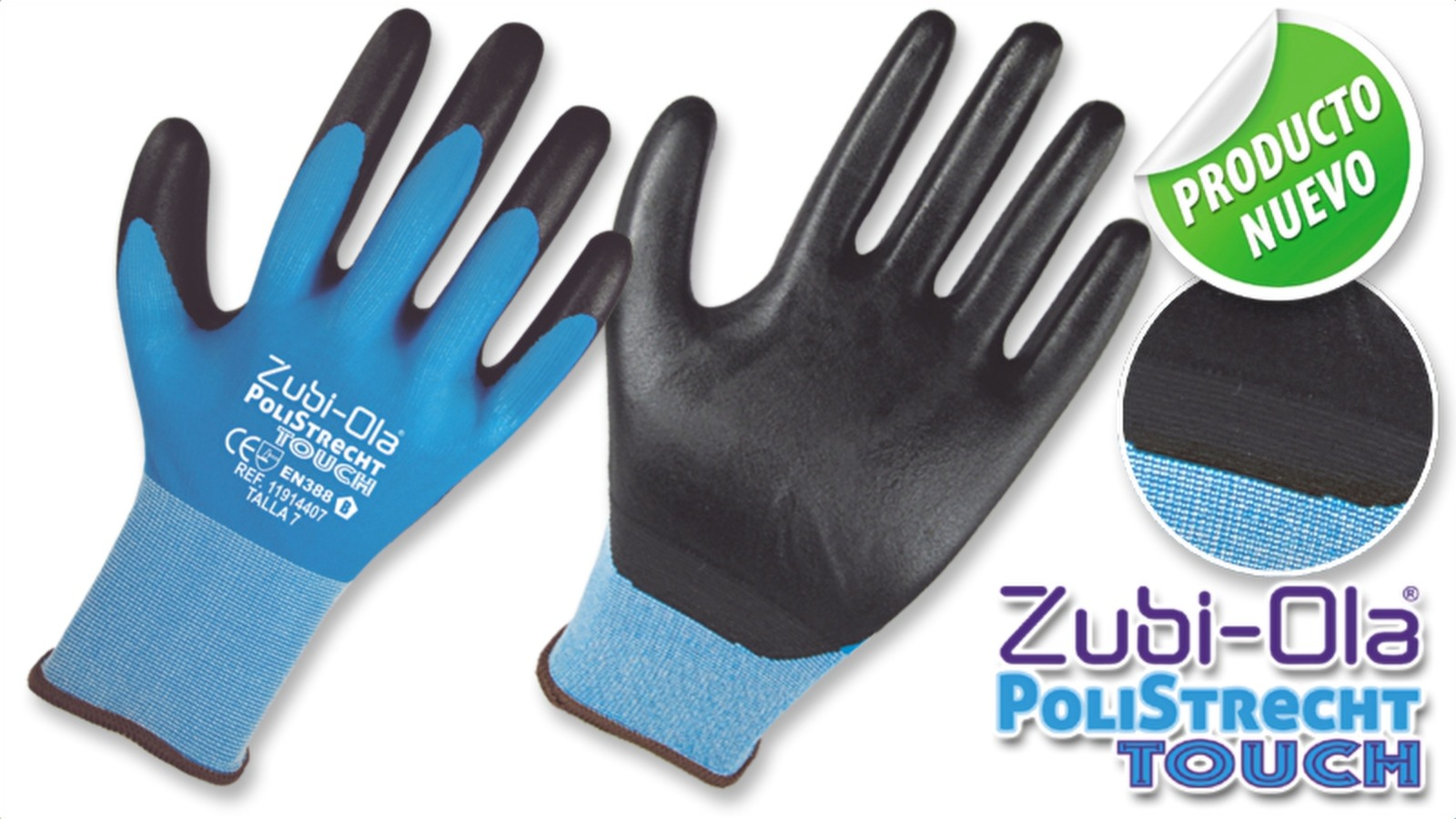 Guante poliuretano nailon zubiola
