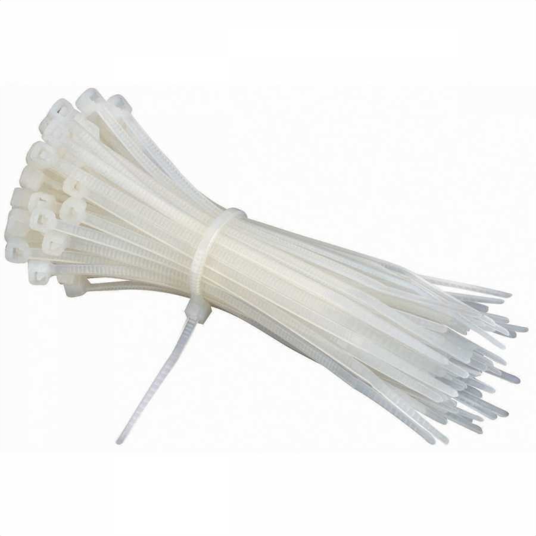 Abrazadera amarre plástico x 100 un blanco 002 hopex
