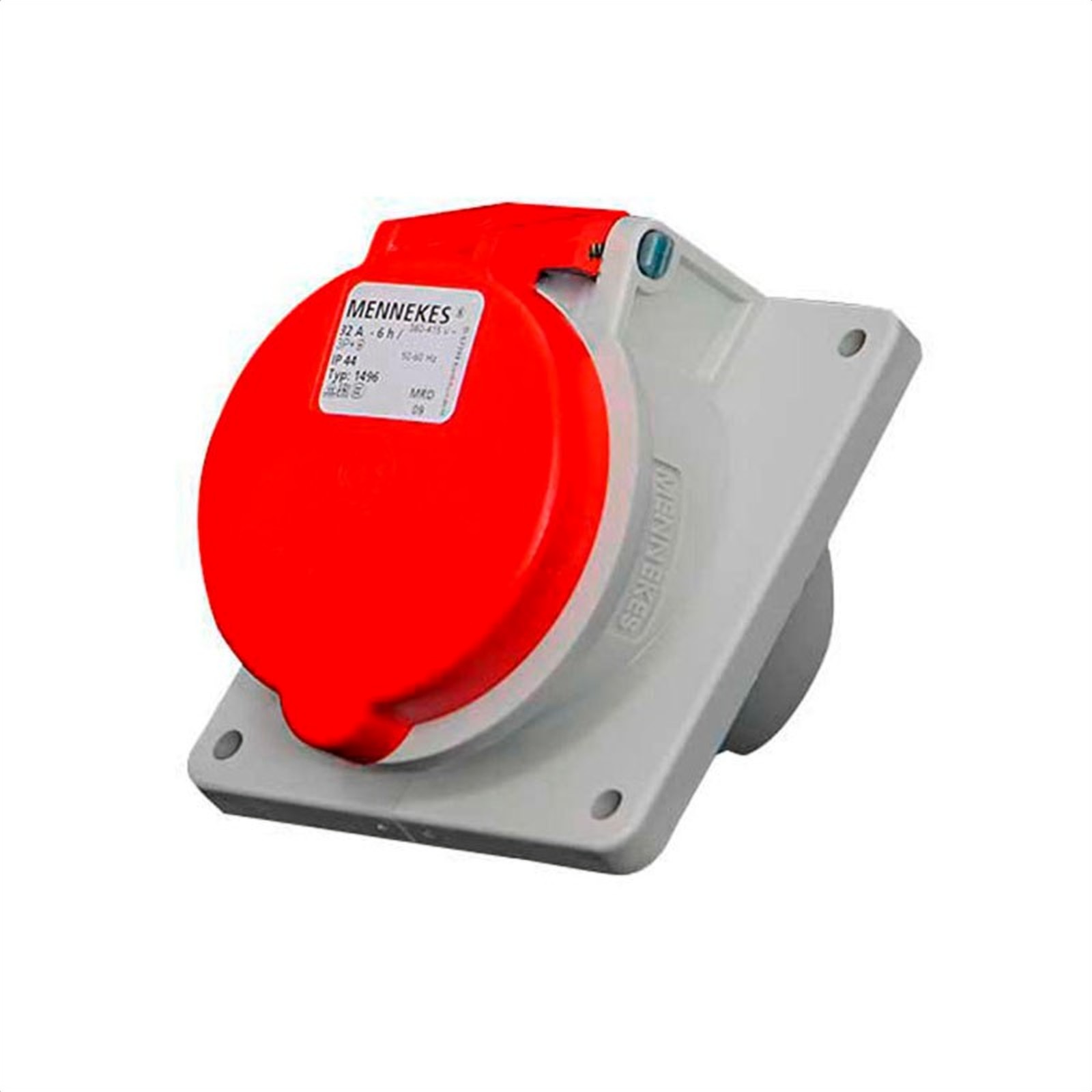 Toma fija 3p+tierra 32amp 50/60hz ip44 380-415v famatel-spain