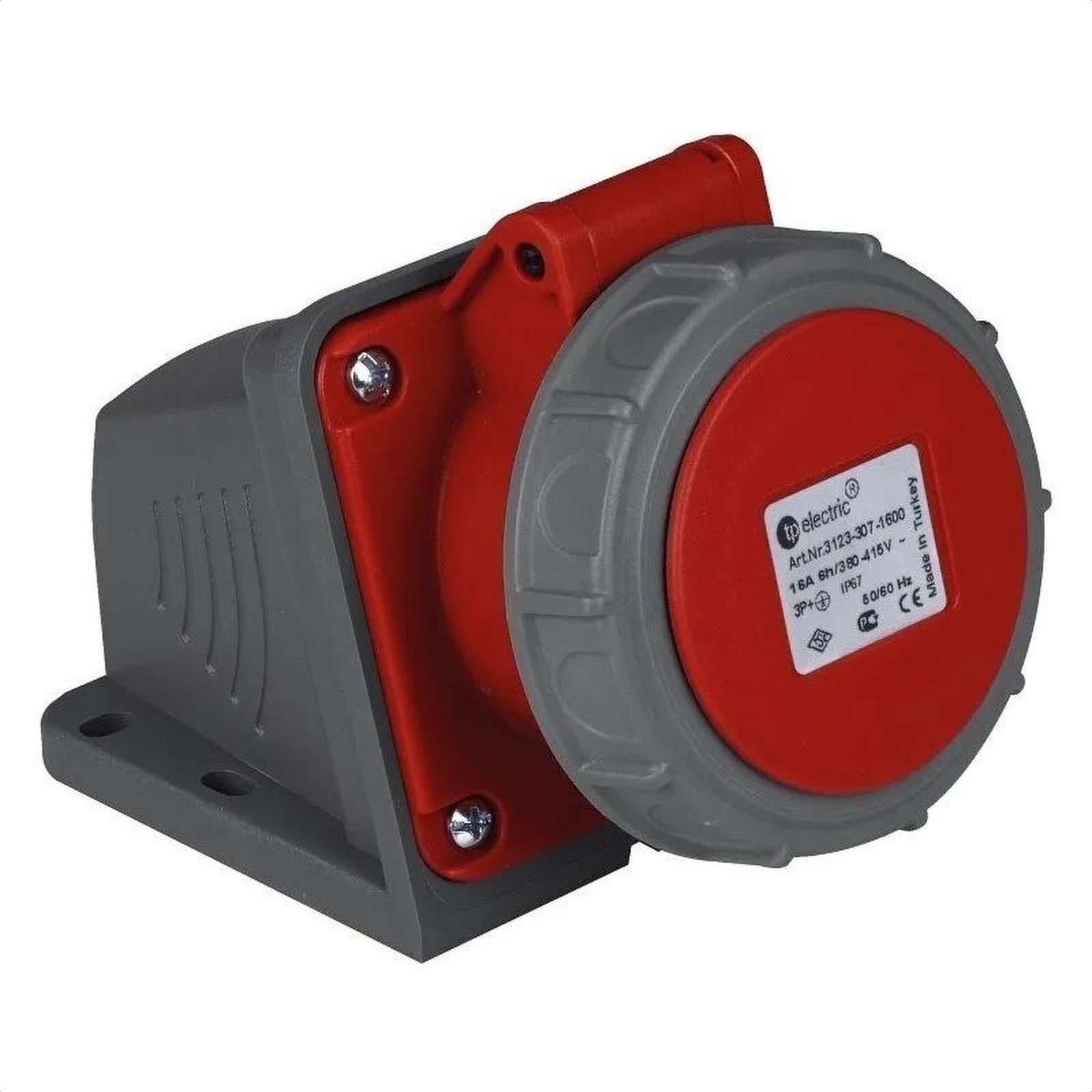 Toma fija 3p+tierra 32amp 50/60hz ip44 380-415v famatel-spain