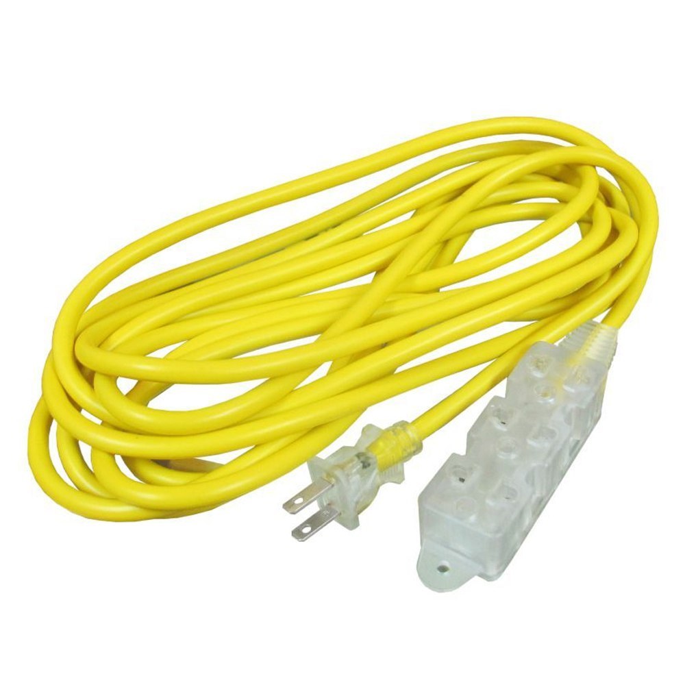 Extensión eléctrica cable 3 x 12 encauchetado x 12 m