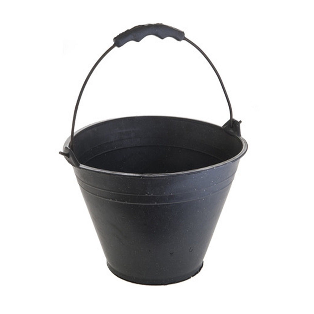 Balde plástico negro construccion