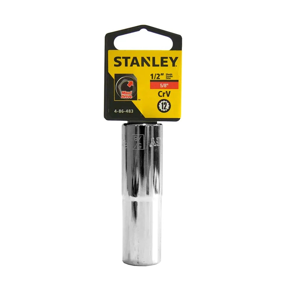 Dado/cubo largo 5/8", 12 pt. mando 1/2" stanley 4-86-483