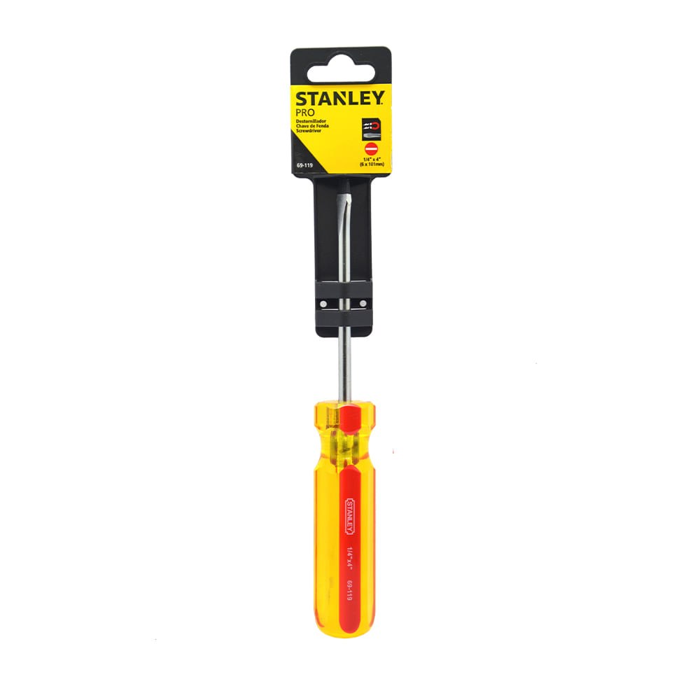 Destornillador t/pesado pala 3/16" x 4" pro stanley