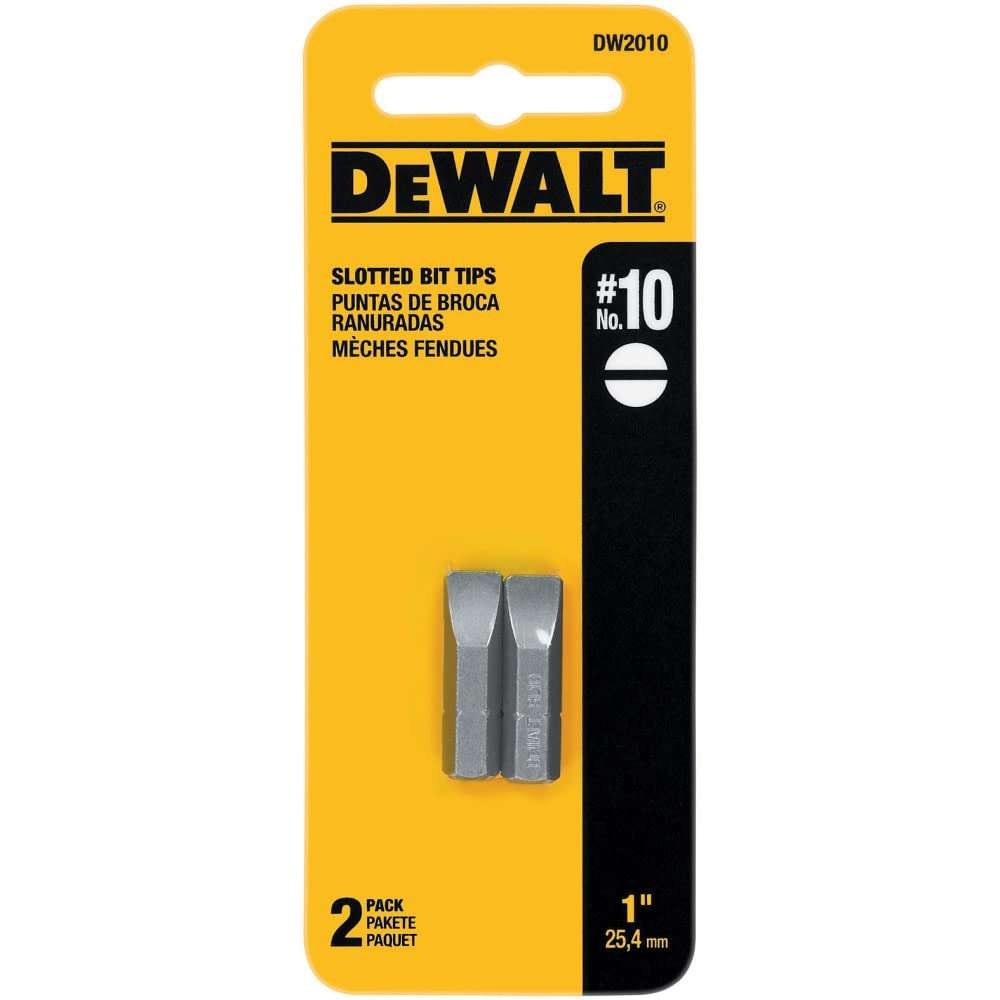 Puntas para atornillar plana 10x2 unidades dewalt