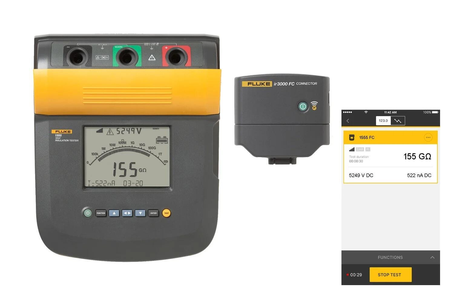 Medidor de aislamiento FLUKE-1555 Fluke vista 4