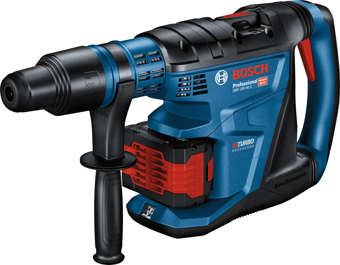 MARTILLO PERFORADOR INALÁMBRICO BITURBO CON SDS MAX GBH 18V-40 C + MALETÍN BOSCH PROFESSIONAL