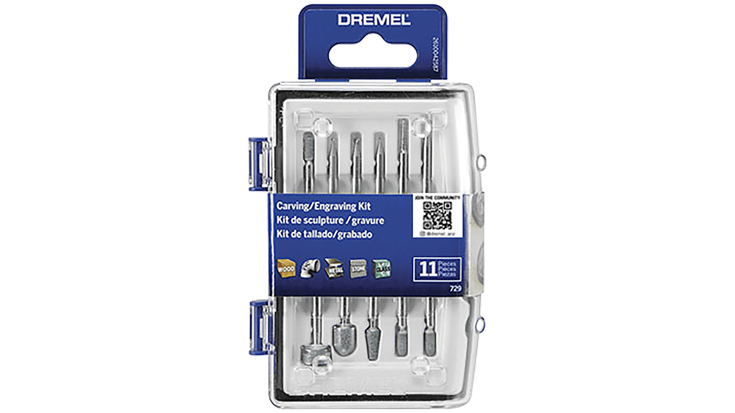 MICROKIT DE 11 ACCESORIOS DE TALLADO Y GRABADO DREMEL 26150729AB