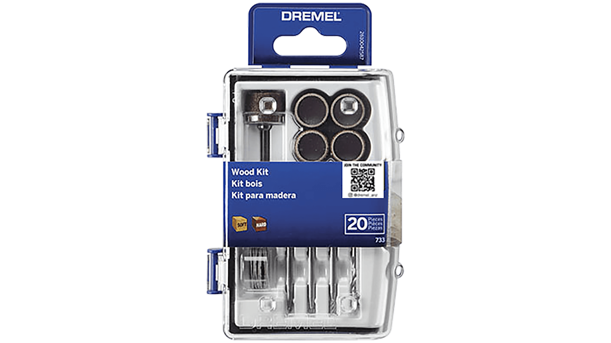 MICROKIT DE 20 ACCESORIOS PARA MADERA DREMEL 26150733AB