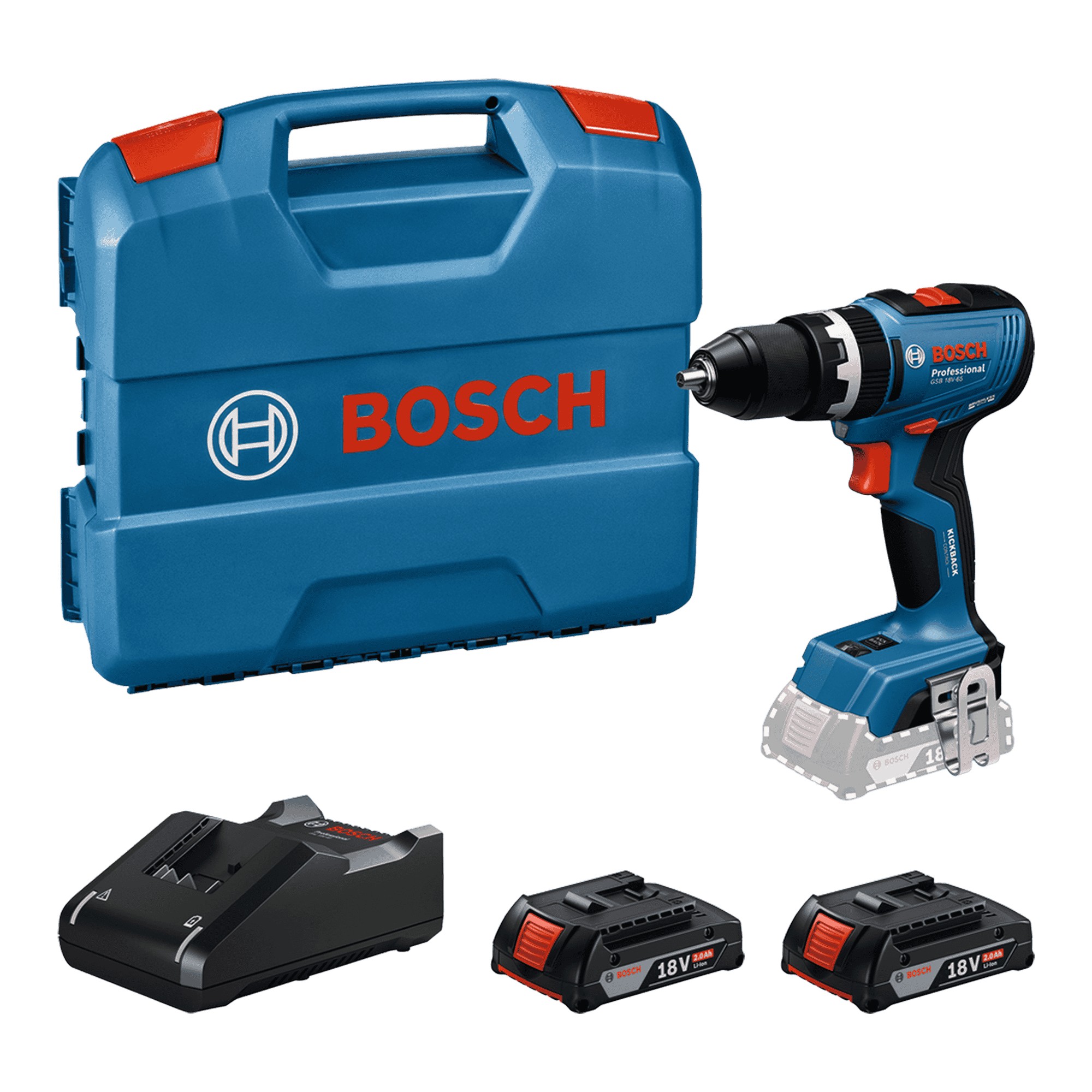 TALADRO PERCUTOR INALÁMBRICO BOSCH GSB 18V-65 HEAVY DUTY