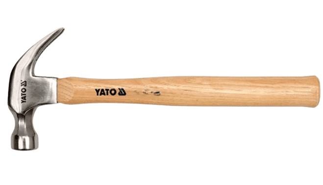 MARTILLO DE UÑA 225 G CON MANGO DE MADERA YATO