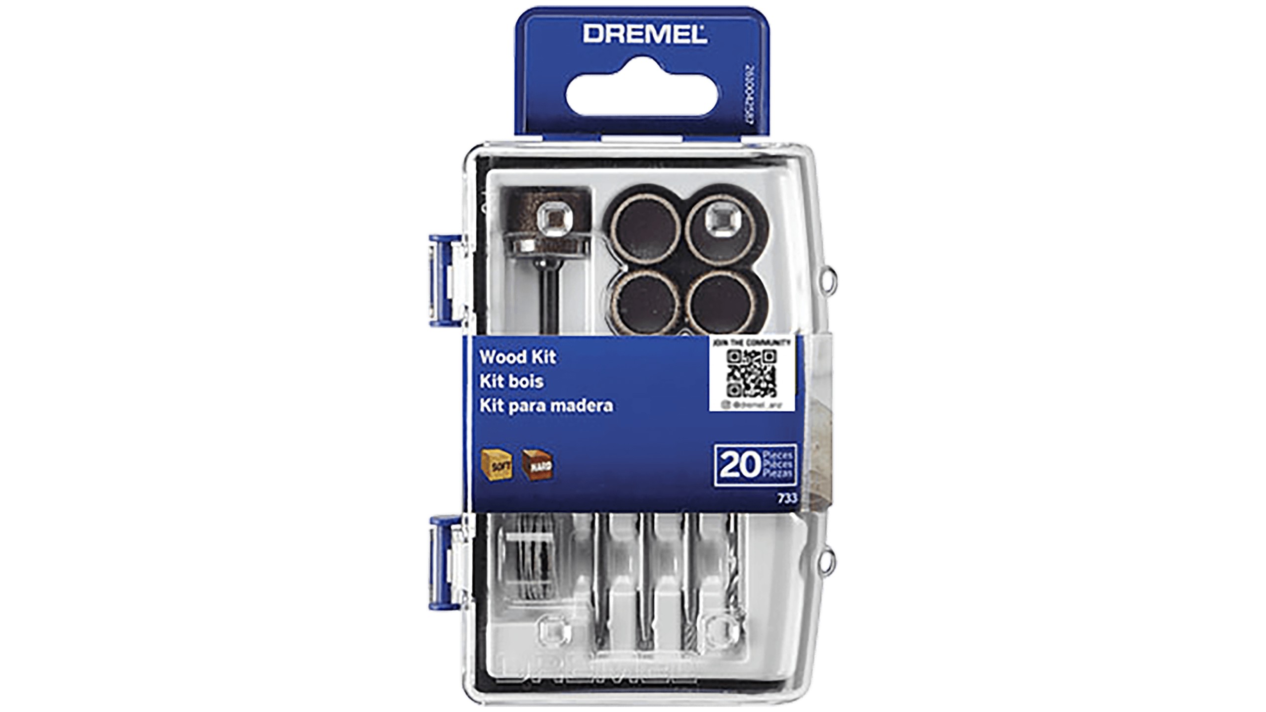 MICROKIT DE 20 ACCESORIOS PARA MADERA DREMEL 26150733AB