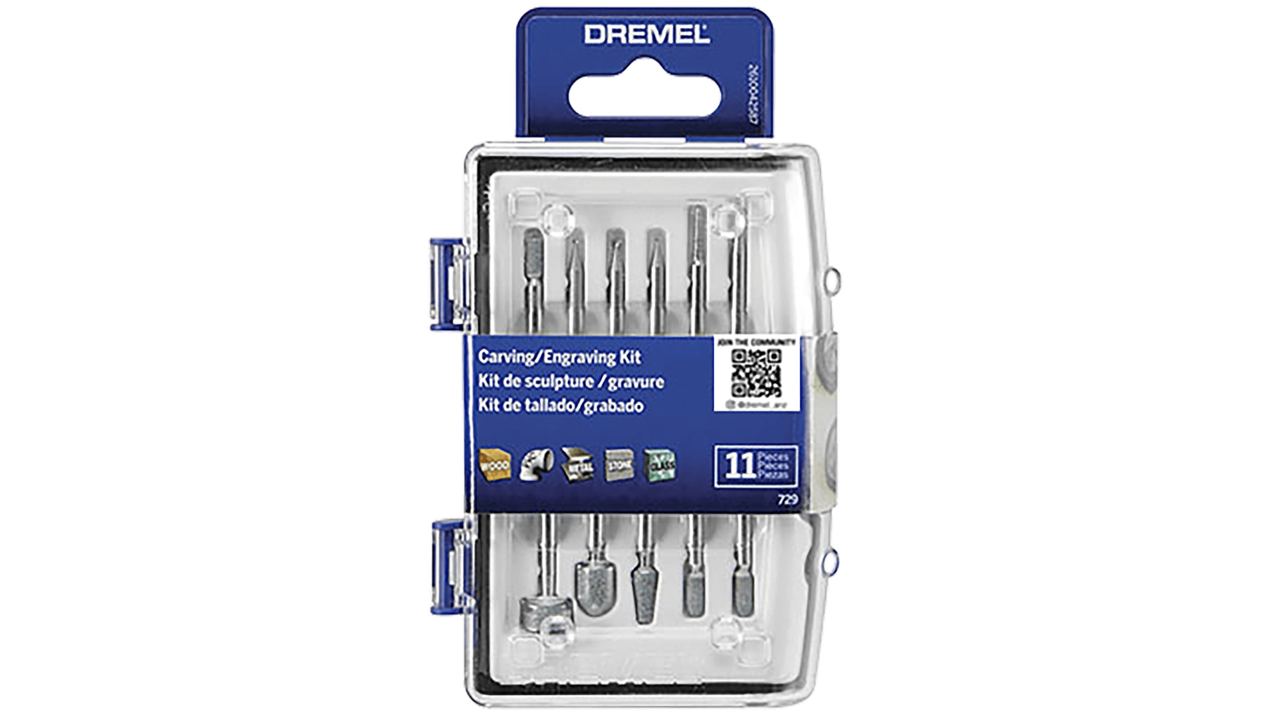MICROKIT DE 11 ACCESORIOS DE TALLADO Y GRABADO DREMEL 26150729AB