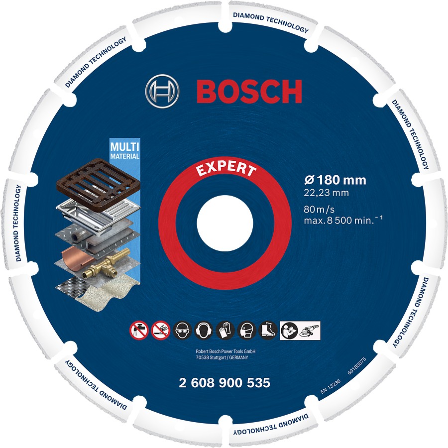 DISCO DE CORTE DE TAMAÑO GRANDE EXPERT DIAMOND METAL WHEEL DE 230 X 22 23 MM BOSCH PROFESSIONAL