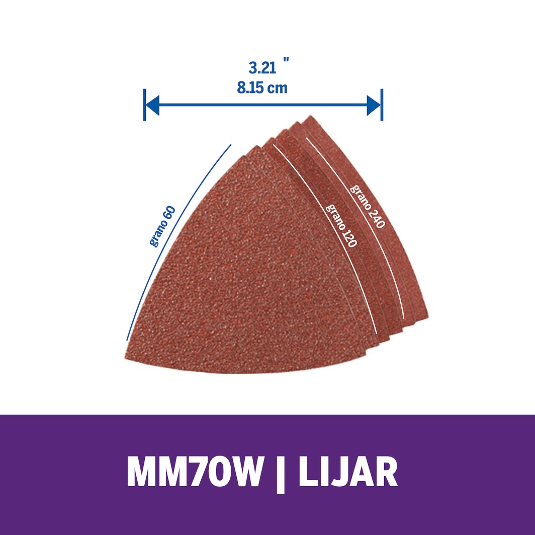 PAPEL DE LIJA PARA MADERA (G60, G120 Y G240) MULTI-MAX DREMEL 2615M70WAA - Imagen 2