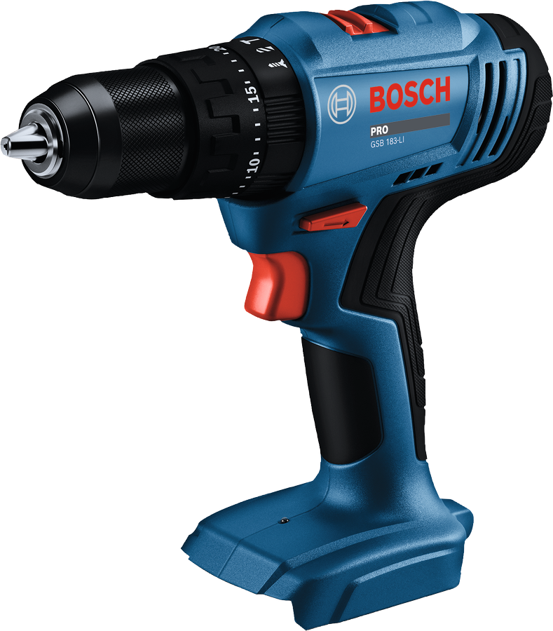 TALADRO PERCUTOR ATORNILLADOR INALÁMBRICO GSB 183-LI PRO + 2 BATERÍAS + CARGADOR BOSCH PROFESSIONAL