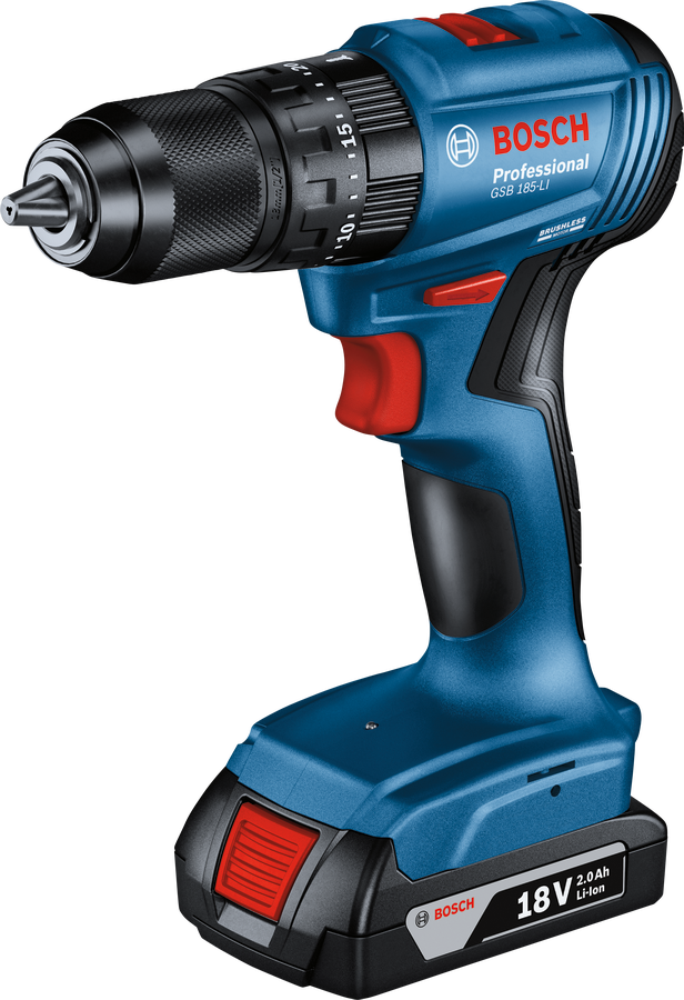TALADRO PERCUTOR ATORNILLADOR INALÁMBRICO GSB 185-LI + 1 BATERÍA + CARGADOR BOSCH PROFESSIONAL