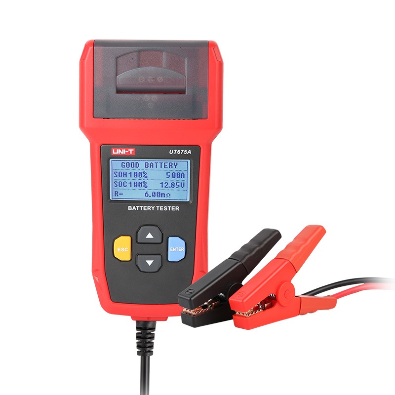 Probador de baterías automotrices con impresora ut675a uni-t