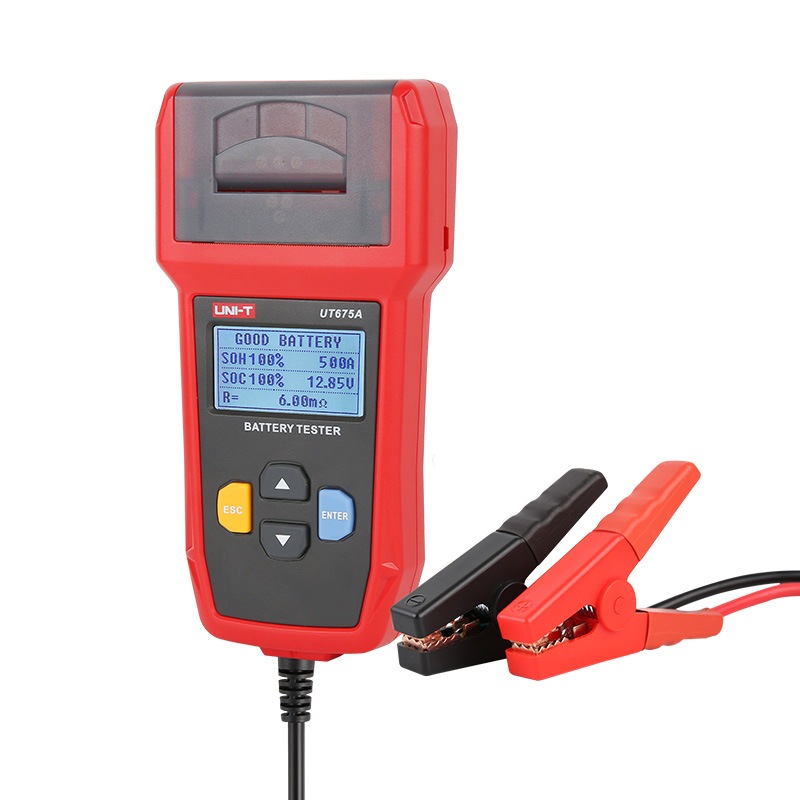 Probador de baterías automotrices con impresora ut675a uni-t